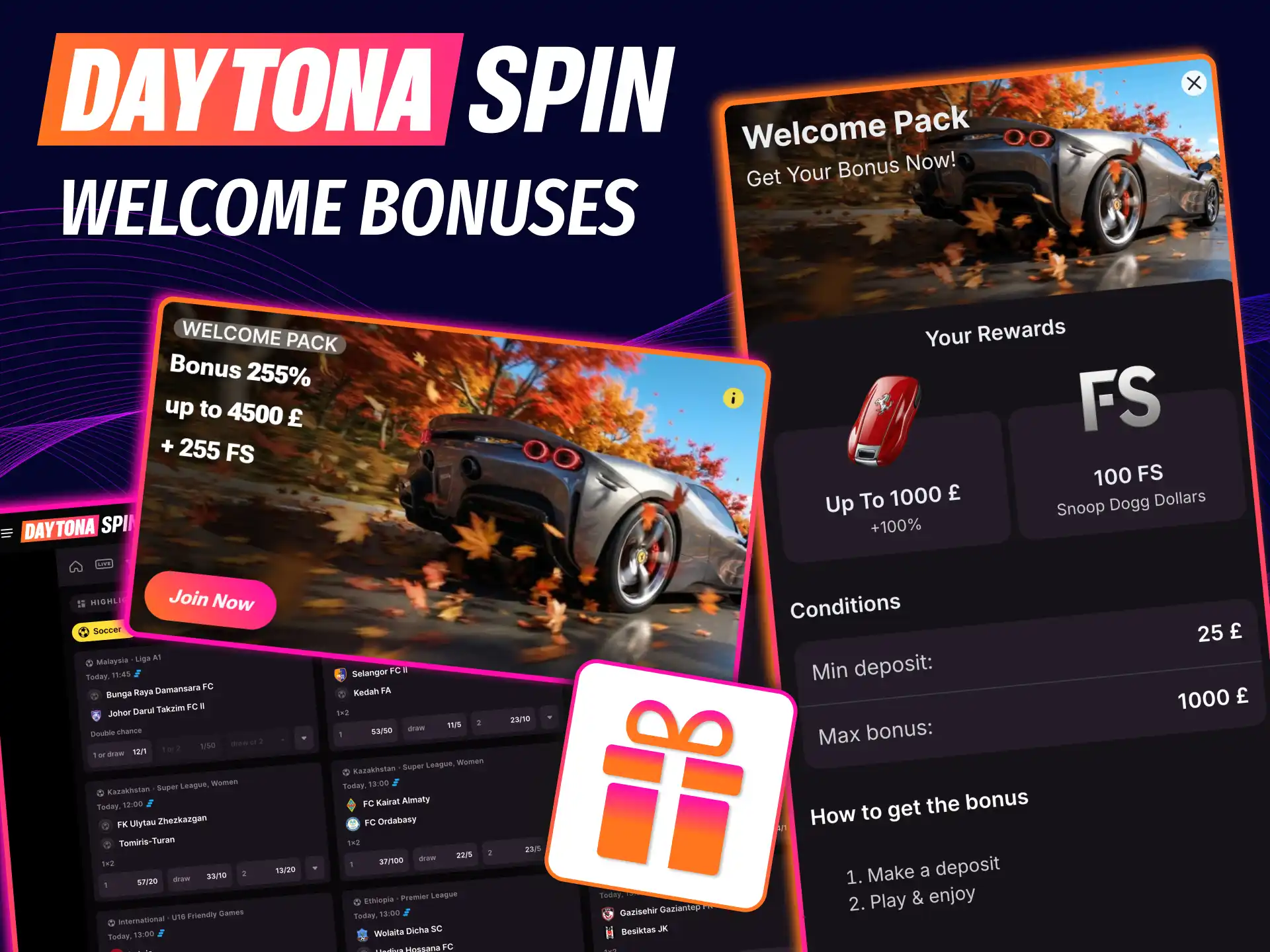 daytona spin bonuses