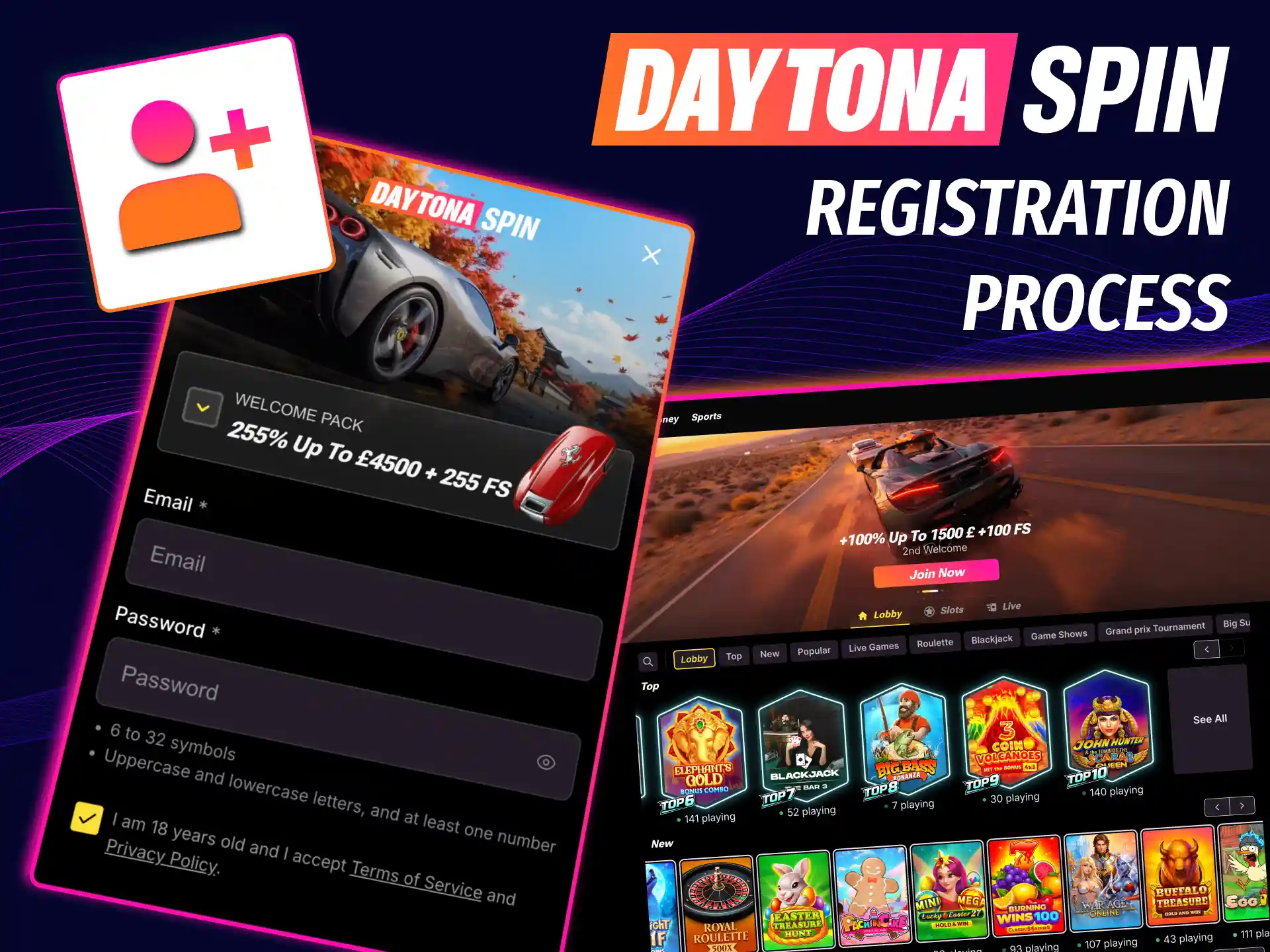 daytona spin login
