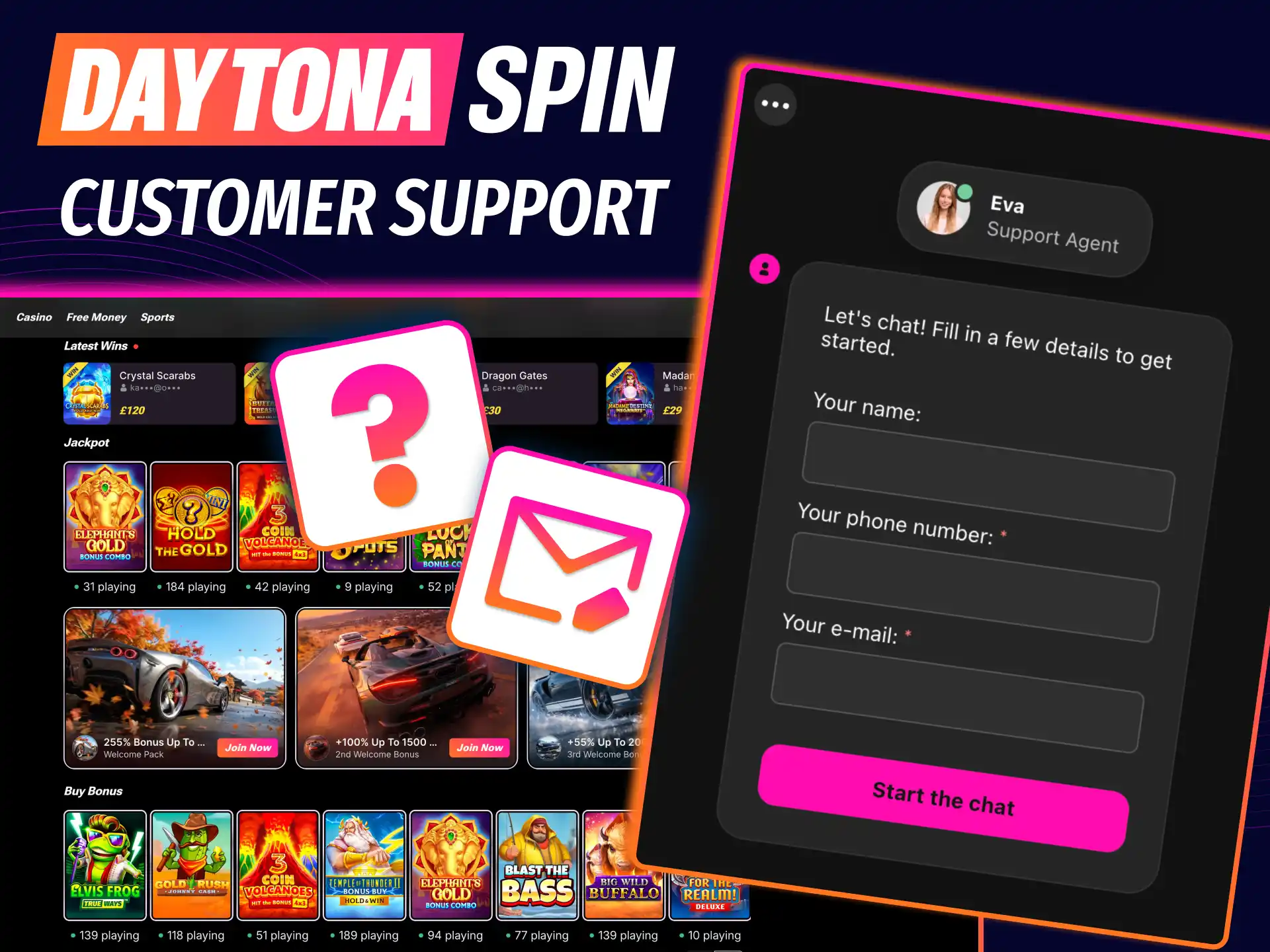 daytona spin support